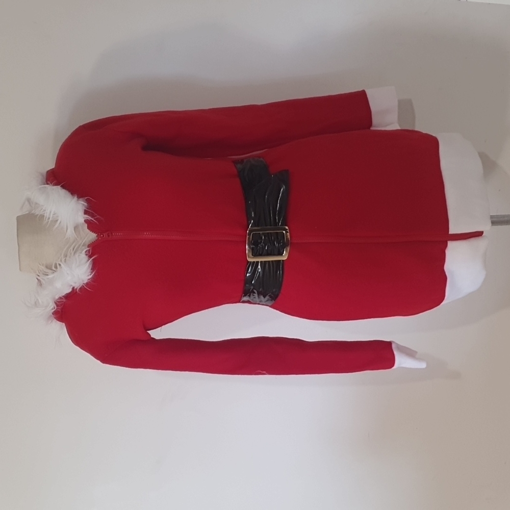 Leg Avenue Christmas Santa Costume Fleece Jacket Dress Size 10 12 approx… - Picture 1 of 7